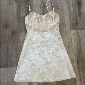 Princess Polly Mini Dress- Gold- 0- Worn Once